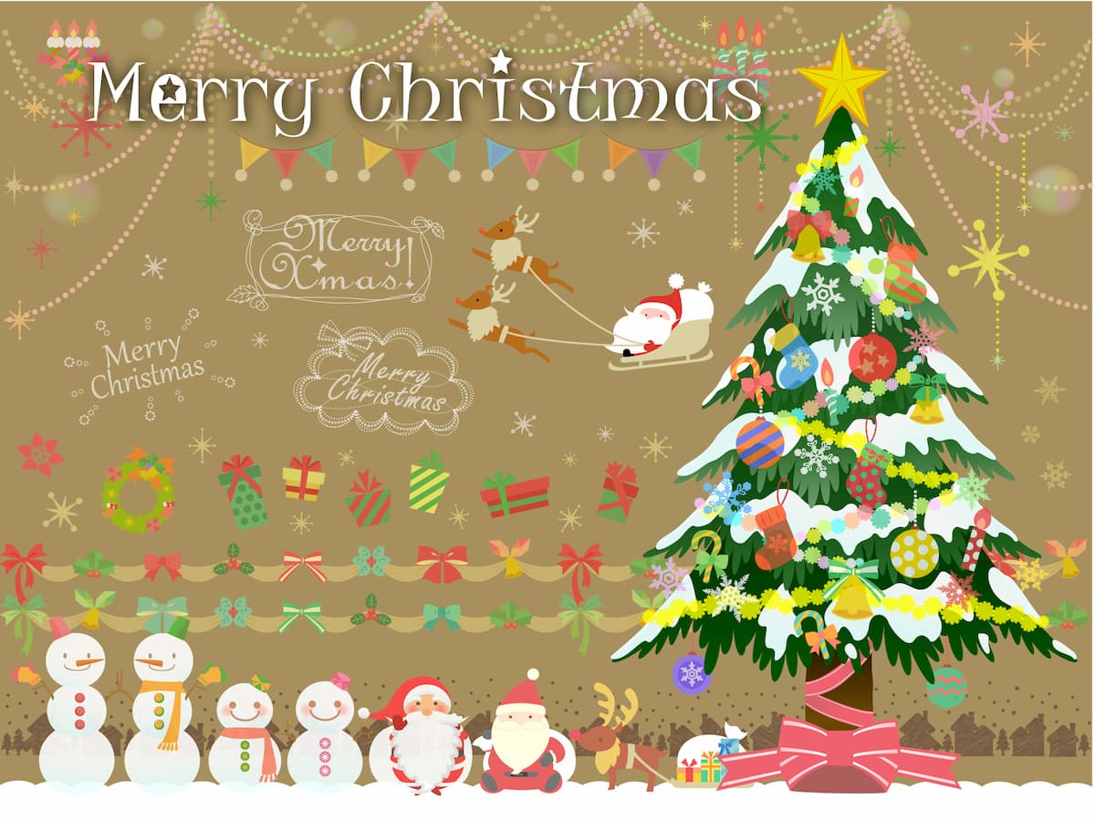 無料 フリー クリスマスツリーのかわいい おしゃれなイラスト画像 かわいい無料イラスト イラストの描き方
