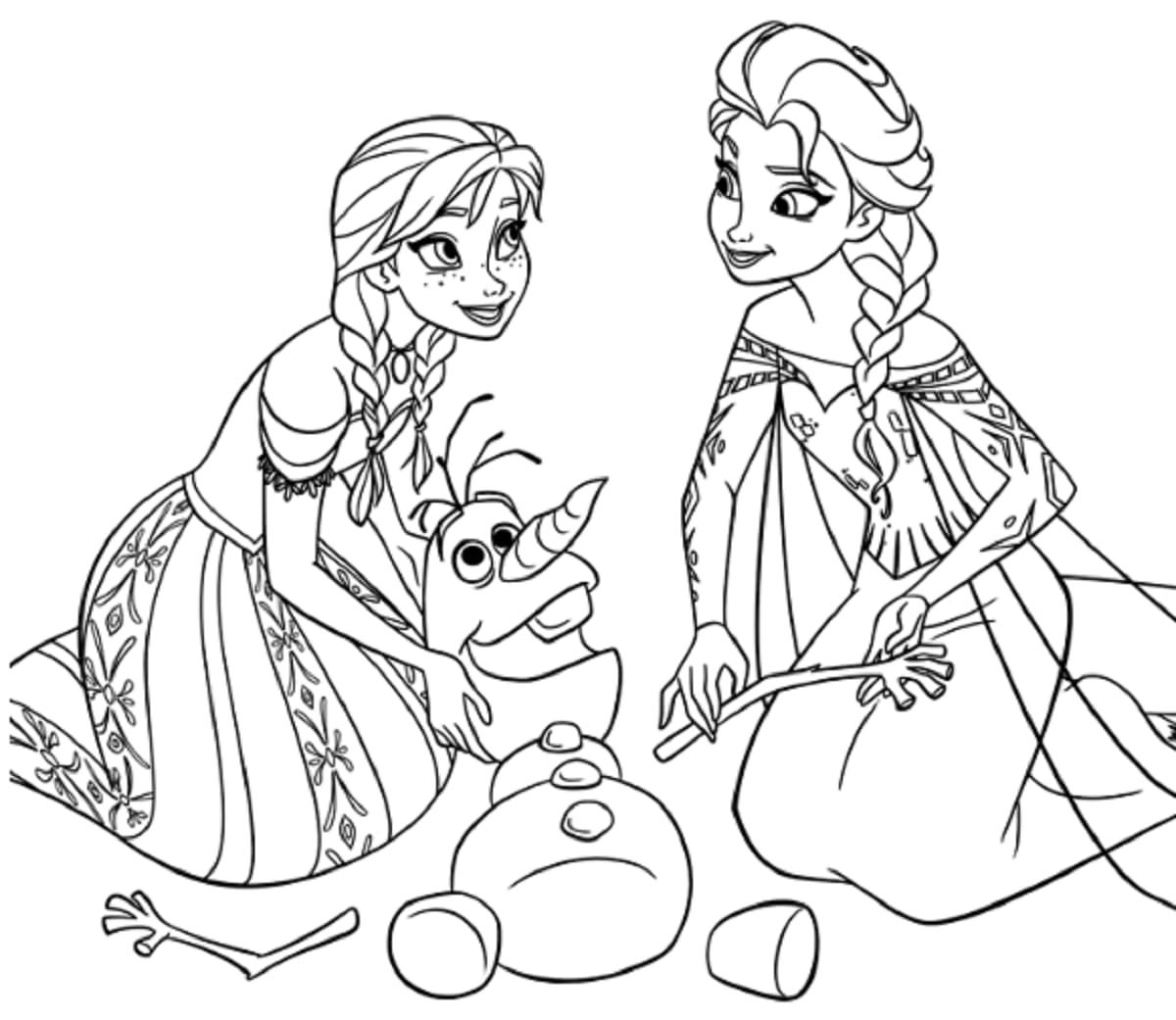 無料 アナと雪の女王のかわいいイラスト アナ エルサ オラフ クリストフ等 かわいい無料イラスト イラストの描き方